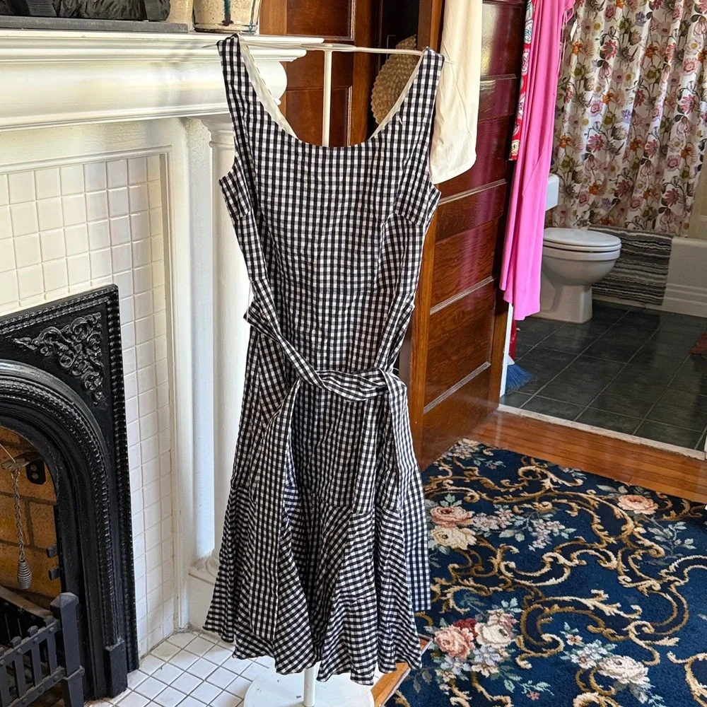 J. Crew Gingham Ruffled Midi- worn a few times. Great shape‎ . 108 retail